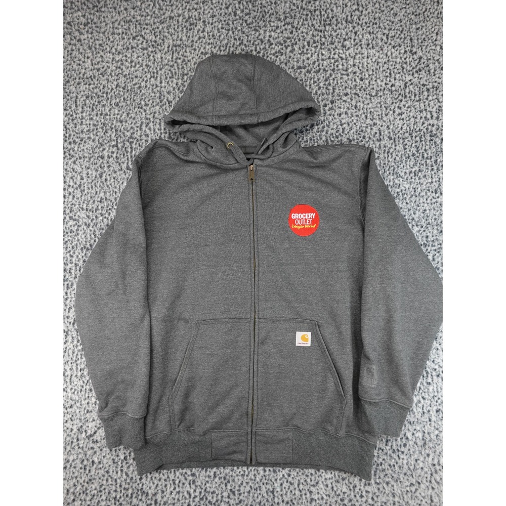 Carhartt Full Zip Hoodie Mens XL Gray Rain Defender Grocery Outlet Original Fit